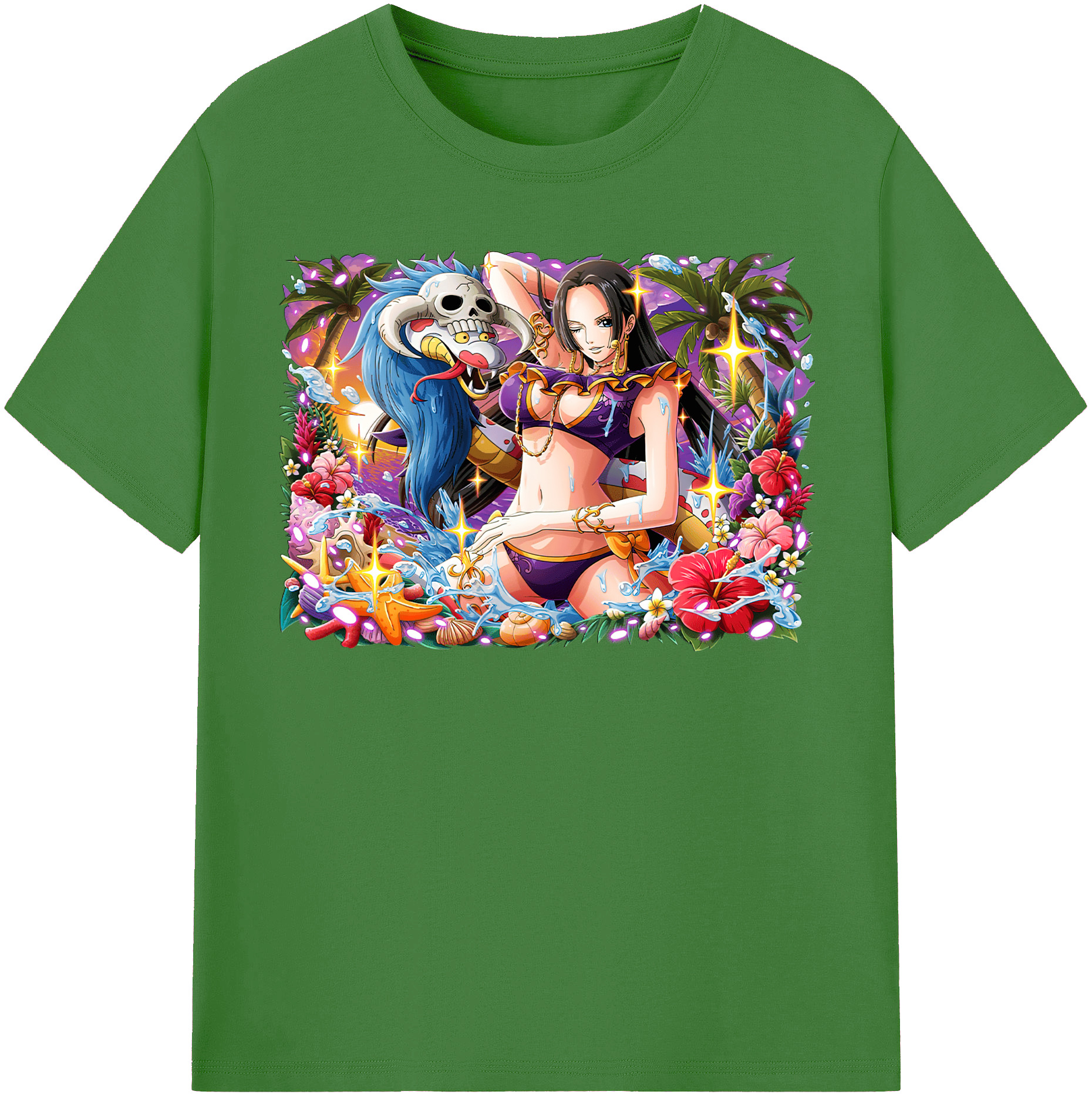 ワンピース ボア・ハンコック ONE PIECE Boa·Hancock レディースカジュアルプリントTシャツ（綿100％）